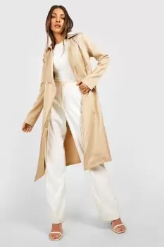 Longline Belted Trench Coat