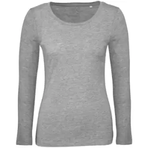 B&C Womens/Ladies Inspire Long Sleeve Tee (XS) (Sport Grey)