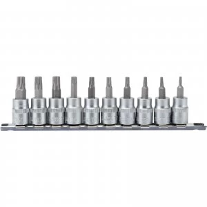 Draper 10 Piece 3/8" Drive TX-Star Plus Socket Bit Set 3/8" 55mm