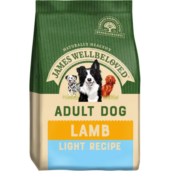 James Wellbeloved Light Adult Lamb and Rice Dog Food 12.5kg