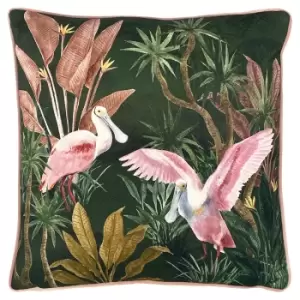 Platalea Botanical Cushion Green / 43 x 43cm / Cover Only