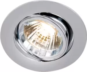 KnightsBridge IP20 230V GU10 Chrome Recessed Tilt Twist & Lock Downlight