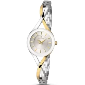 Ladies Accurist Womens Two Tone Semi Bangle Watch