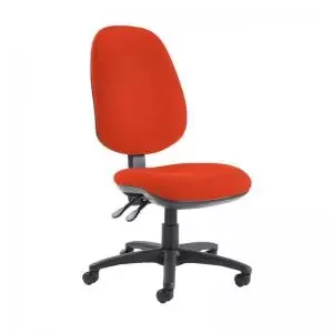 Jota extra high back operator chair with no arms - Tortuga Orange