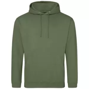 Awdis Unisex Adult College Hoodie (M) (Earthy Green)