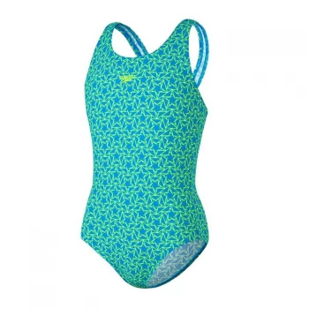 Speedo Star Swimsuit Junior Girls - Pool/Yellow