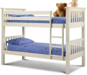 Julian Bowen Barcelona 3ft Ivory Wooden Bunk Bed Frame