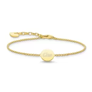 THOMAS SABO Gold Plated Polished Coin Bracelet