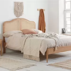 Olivia's Lincoln Rattan Bed in Oak / Kingsize