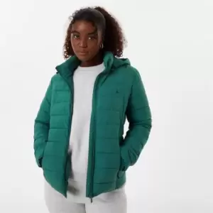 Jack Wills Luna Hooded Puffer Jacket - Green