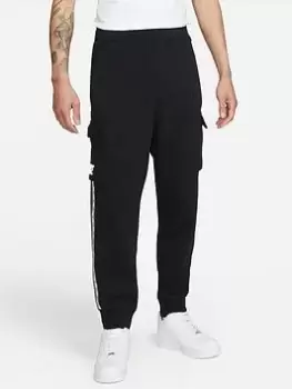 Nike NSW Repeat Fleece Cargo Pants - Black/Grey Size XL Men