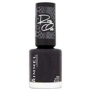 Rimmel 60 Secs Rita Shades Of Black Nail Polish Black