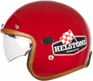 Helstons Flag Carbon Jet Helmet, red, Size L, red, Size L