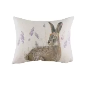 Evans Lichfield Standing Hare Cushion Cover (43cm x 33cm) (Multicoloured)