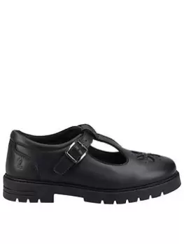 Hush Puppies Fiona Jnr School Shoe - Black, Size 12 Younger