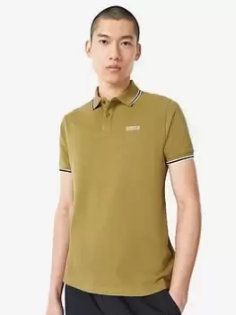 Barbour International Rider Tipped Polo Shirt - Green, Size XL, Men