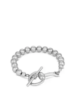 Jon Richard Jon Richard Silver Plated Polished Ball Bracelet Snaffle Bracelet, Silver, Women