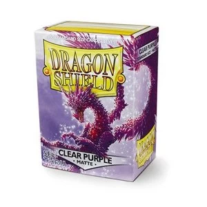 Dragon Shield Matte - Clear Purple 100 Sleeves In Box See Thru Limited Edition - 10 Packs