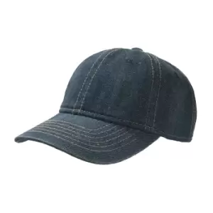 Atlantis Dynamic 6 Panel Denim Washed Baseball Cap (One Size) (Denim)