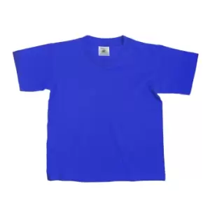 B&C Kids/Childrens Exact 150 Short Sleeved T-Shirt (7-8) (Royal)