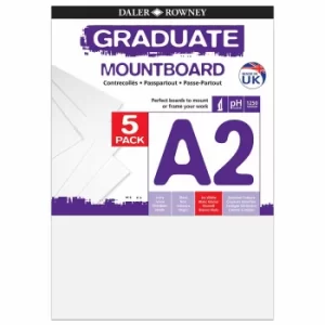 Graduate Mount Board A2 1250 Microns 5 Pack, Ivory