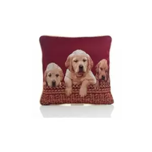 Tapestry Cushion Cover 18 Bed Sofa Accessory Unfilled Labradors - Multicoloured