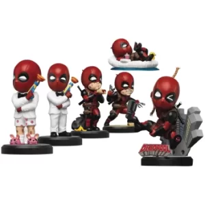 Beast Kingdom Deadpool Series Mini Egg Attack Figurine 6pc Set