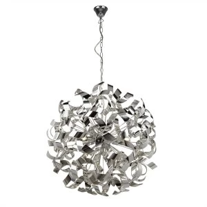 6 Light Ribbon Pendant Chrome, G9