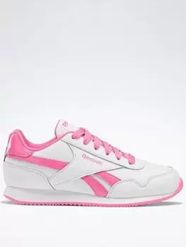 Reebok Royal Classic Jogger 3 Shoes, White/Pink, Size 3 Older, Women