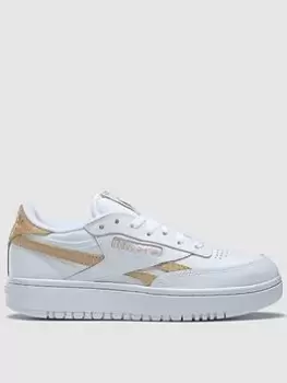 Reebok Club C Double Reven, White, Size 6, Women