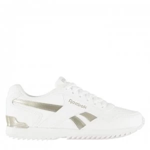 Reebok Royal Glide Ripple Clip Ladies Trainers - White/Gold