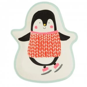 Linea Linea Melamine Penguin Plate - Multi