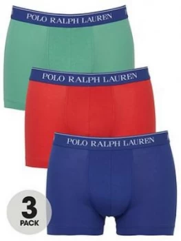 Polo Ralph Lauren 3 Pack of Trunks - Navy/Red/Green, Navy/Red/Green, Size L, Men