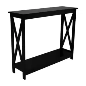 FWStyle Black Slimline Console Hall Table