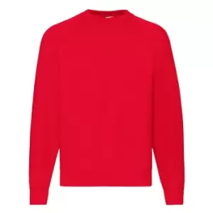 Fruit Of The Loom Mens Raglan Sleeve BelcoroA Sweatshirt (M) (Red)