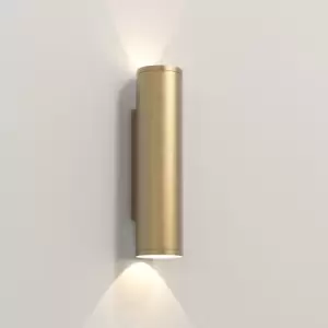 Ava Coastal Outdoor LED Up Down Wall Light Solid Brass IP44, GU10