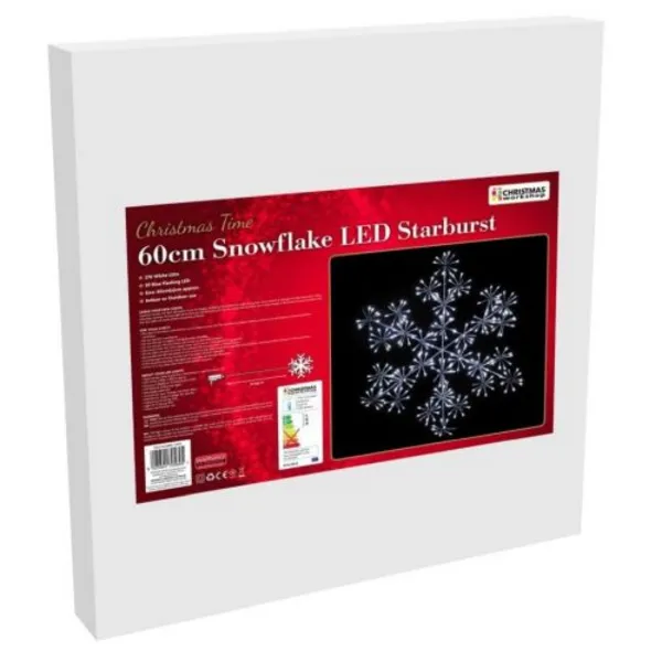 Christmas Workshop 60cm 300 LED Starburst Snowflake - White 70569