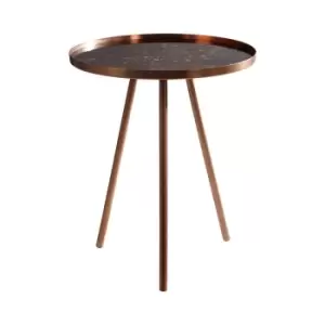 Interiors by PH Side Table With Copper Finish Legs