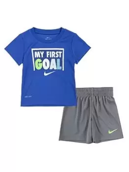 Nike Infant Boys Nk Df My First Short Set, Grey, Size 24 Months