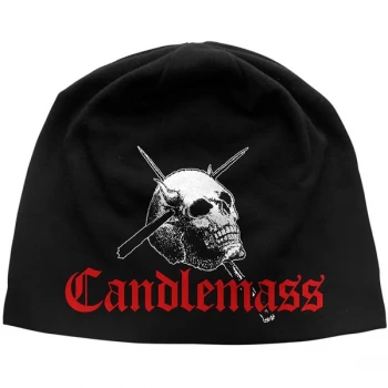 Candlemass - Skull & Logo Unisex Beanie Hat - Black