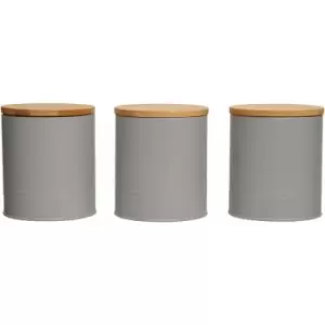 Premier Housewares Set of three Alton Grey Cannisters