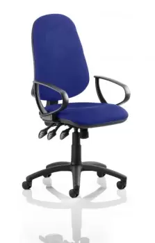 Eclipse XL Lever Task Operator Chair Bespoke With Loop Arms In Admiral Blue