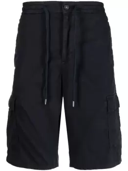 BOSS Drawstring Regular Fit Cargo Shorts Dark Blue