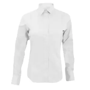 Kustom Kit Ladies City Long Sleeve Blouse (12 UK) (White)