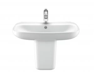 Wickes Bellante Ceramic Basin with Semi Pedestal - 550mm