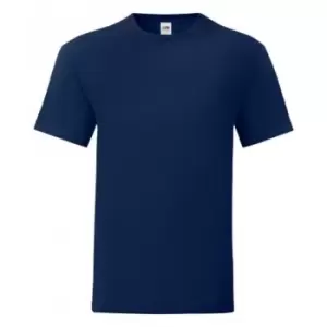 Fruit Of The Loom Mens Iconic T-Shirt (XXL) (Navy)