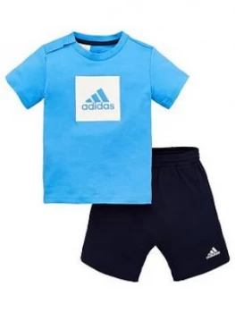 Boys, adidas Infants Logo Sum Tracksuit - Blue, Size 3-6 Months