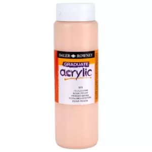 Daler Rowney 123500573 Graduate Acrylic Paint 500ml Peach Pink (Po...