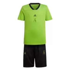 adidas Football-Inspired X Summer Set Kids - Semi Solar Green / Black