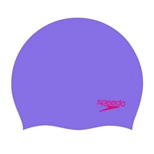 Speedo Moulded Silicone Cap Junior Purple